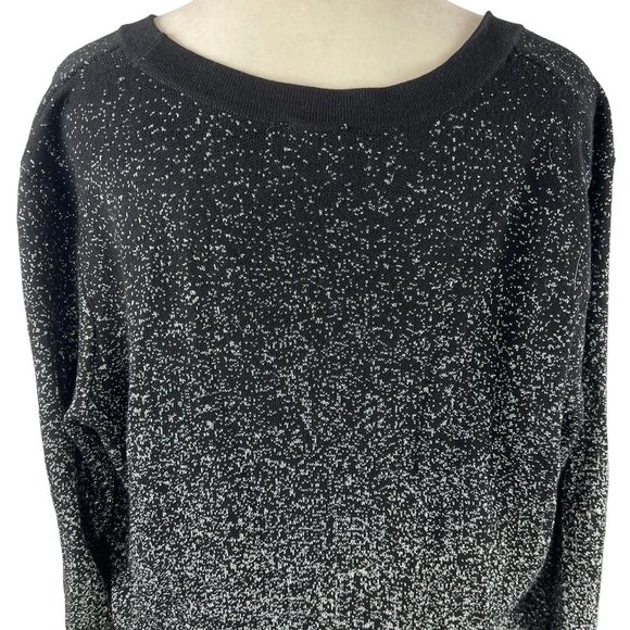 NWOT SOMA Lurex Duster Black & Silver Metallic Long Loungewear Cardigan … - Picture 11 of 16